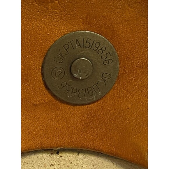 Hand Made Embossed Leather Brown Dog Coin Purse Bull Dog Lover Bone Wristlet - Picture 6 of 16